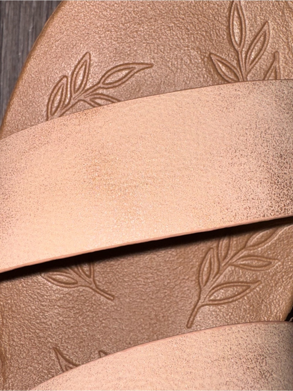 CL by Laundry Kingly Beige Tan nude shimmer Cork Wedge Sandals 9 - Picture 12 of 13